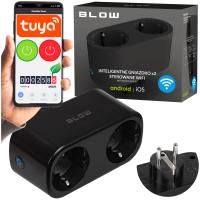 GNIAZDKO PODWÓJNE WiFi INTELIGENTNE TUYA WATOMIERZ PROGRAMATOR GNIAZDO 16A