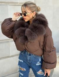 Kurtka z naturalnym futrem