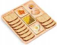 DESKA TACA DO SERWOWANIA SERÓW PRZEKĄSEK 33x33cm BAMBUSOWA LIEBSPECHT
