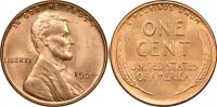 1 cent USA (1954) - Abraham Lincoln Wheat Penny Mennica Philadelphia