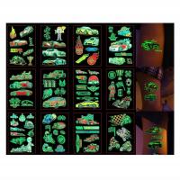 TATUAŻE DLA DZIECI ŚWIECĄCE W CIEMNOŚCI 12 ARKUSZY DZIECIĘCE WYŚCIGOWE