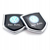 2szt Volkswagen Metalowy emblemat samochodowy naklejka-czarny