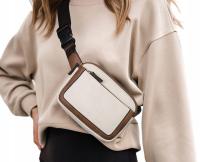 Женская сумка через плечо, спортивная сумка на плечо, кремовая, коричневая, вместительная