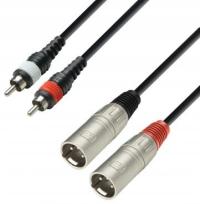 Adam Hall Cables 3 STAR TMC 0300 - Audio Cable Moulded 2 x RCA Male to 2 x