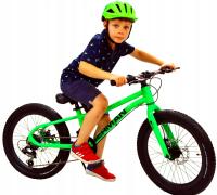 Легкий алюминиевый зеленый неоновый велосипед 20 дюймов мальчик девочка 5-8 лет