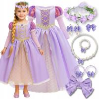 SUKIENKA ROSZPUNKA STRÓJ ROSZPUNKI KSIĘŻNICZKA ZESTAW BAL KARNAWAŁ 140 146