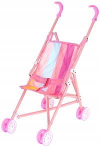 Кукольная коляска, легкая складная металлическая коляска с зонтиком