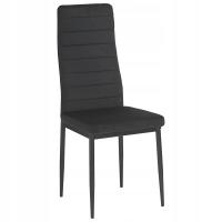 KRZESŁO PIKOWANE WELUR SALON JADALNIA KUCHNIA WYSOKIE MARK KT118 CZARNE