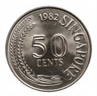 SINGAPORE 50 CENTS 1982 ROK RYBA st.1