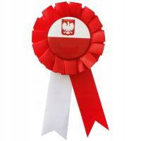 Национальный котильон красно-белый с эмблемой Польша День Конституции 3 мая