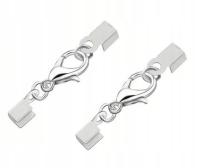 2 KOMPLETY KOŃCÓWKI Z ZAPIĘCIEM KARABIŃCZYK DO SZNURKA RZEMIENIA ZACISKI