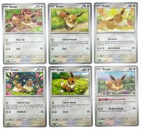 Karty Pokemon TCG Eevee OBF 166 MEW 133 TWM 135 SFA 050 SCR 113 PRE 074