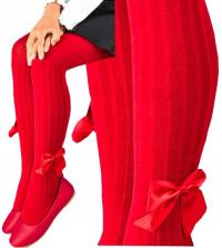 Noviti rajstopy dziecięce czerwony bawełna