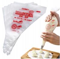 Rękaw 100x CUKIERNICZY WORKI DEKORACJI TORTU 30CM RĘKAWY ROZMIAR M