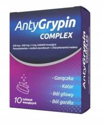 AntyGrypin Complex 500 mg + 200 mg + 4 mg 10 tabletek musujących