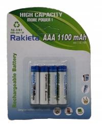 Батареи ракетки AAA (R6) 1100 mAh 4 шт / комплект батареи