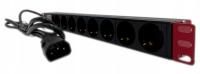 Listwa zasilająca Techly Rack 1U, 8xSchuko 2m
