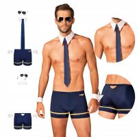 Kostiumy przebrania dla dorosłych męski sex strój pilot Obsessive set S/M