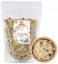 MUSLI BANAN CZEKOLADA ŻURAWINA 1kg Płatki śniadanie owoce dieta