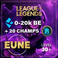 KONTO LEAGUE OF LEGENDS SMURF EUNE LOL 30  LVL UNRANKED 20  BOHATERÓW SAFE