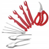 1 ZESTAW NARZĘDZI DO JEDZENIA OWOCÓW MORZA KRABA METALOWE NARZĘDZIA DO OTWIERANIA MUSZLI OWOCÓW MORZA ZACISK