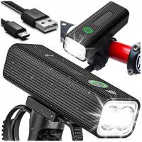Мощный Велосипедный фонарь светодиодный передний фонарь для велосипеда руль USB POWERBANK