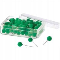 Pinezki beczułki 6 x 17mm zielone 100 szt