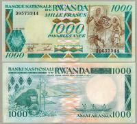 Rwanda 1000 Frank 1988 P-21 UNC