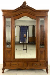 STYLOWA SZAFA LUDWIK ROCAILLE LITY DĄB GARDEROBA ROKOKO FRANCJA 1469