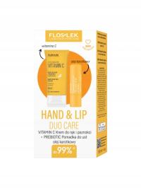 FLOSLEK ZESTAW LIP & HAND DUO CARE WITAMINA C KREM POMADKA