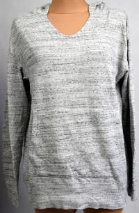 BLUZA SPORTOWA Z KAPTUREM SZARA LUŹNA L