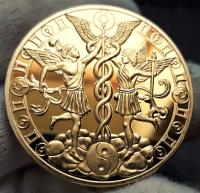Znaki Zodiaku - Bliźnięta , pozłacany medal