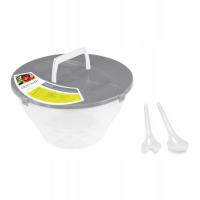 SALAD MISKA DO SAŁATY 5L SZTUĆ.27X27X15 SZAR.