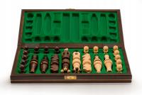 Szachy Królewskie intarsjowane druk brązowe/dąb-brzoza/producent