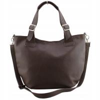 Torebka damska kuferek do ręki klasyczna modna shoperka ładny Brązowy kolor