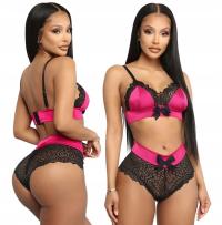 100% komplet bielizny różowy