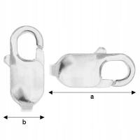 Zapięcie srebro próba 925 CHR 8,0