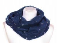 WIOSENNO-LETNI KOMIN DAMSKI - SREBRNE LISTKI I KROPKI MEGA KOLORKI - 07