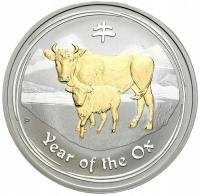 Australia. 1 dolar 2009, Rok Bawołu – UNCJA SREBRA