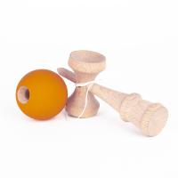 Kendama gra japońska drewniana Pro 58mm pamarańc