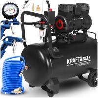 KOMPRESOR SPRĘŻARKA BEZOLEJOWY 50l CICHY ZESTAW PNEUMATYCZNY 230V SEPARATOR