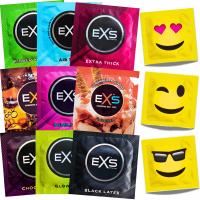 НАБОР ПРЕЗЕРВАТИВОВ EXS STRIPES THIN STRONG FLAVOR GLOWING 50PCS