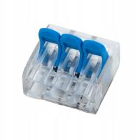 SZYBKOZŁĄCZKA INSTALACYJNA Z DŹWIGNIĄ ZŁĄCZKA UNIWERSALNA 3x4mm 10 szt.