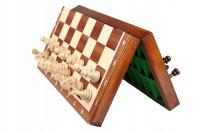Шахматы деревянные магнитные 28 см-инкрустация