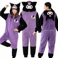 STRÓJ PRZEBRANIE KUROMI KOMBINEZON KIGURUMI ONESIE HALLOWEEN XS S 152 158