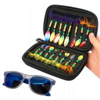 Набор спиннеров блесны приманки лист для рыбы солнцезащитные очки