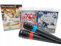 Mikrofony Singstar Przewodowe PS2/PS3 + 3 Gry