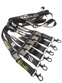 SMYCZE z nadrukiem 2,0mm/100szt czarny karabińczyk i klamerka