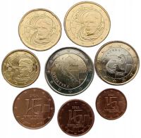 ХОРВАТИЯ НАБОР 8 МОНЕТ 1 ЕВРО ЦЕНТ-2 ЕВРО 2023 КУНА ТЕСЛА КАРТА UNC