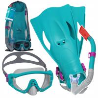 Zestaw Do Nurkowania Dla Dzieci 3w1 Płetwy Do Pływania + Maska + Rurka Best